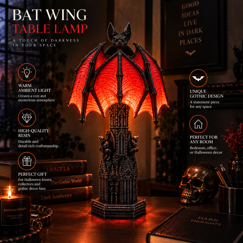 Bat Halloween Lamp By Luera